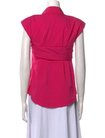 Jonathan Simkhai Silk Short Sleeve Button-Up Top