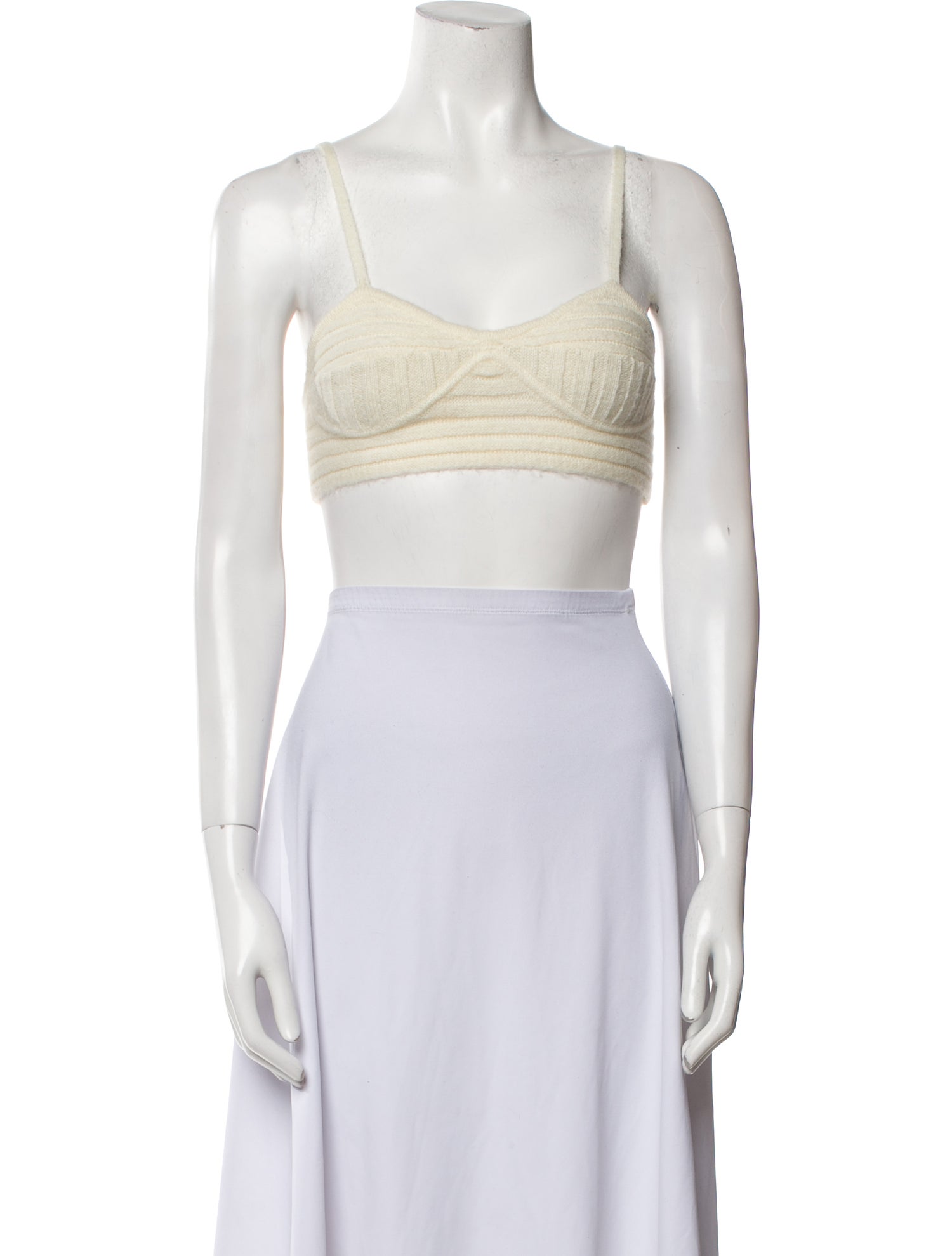 Jonathan Simkhai Square Neckline Sleeveless Crop Top