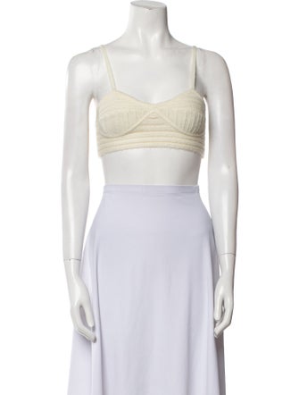 Jonathan Simkhai Square Neckline Sleeveless Crop Top