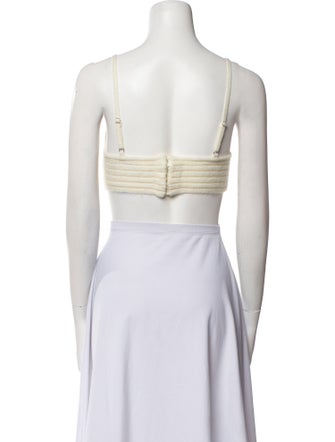 Jonathan Simkhai Square Neckline Sleeveless Crop Top