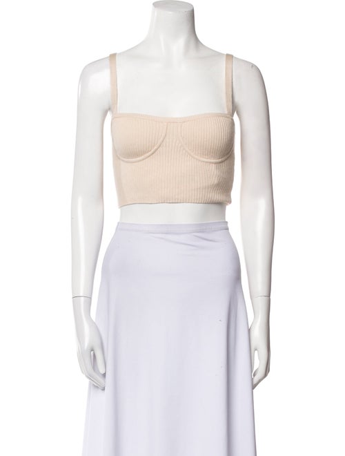 Jonathan Simkhai Square Neckline Sleeveless Crop Top