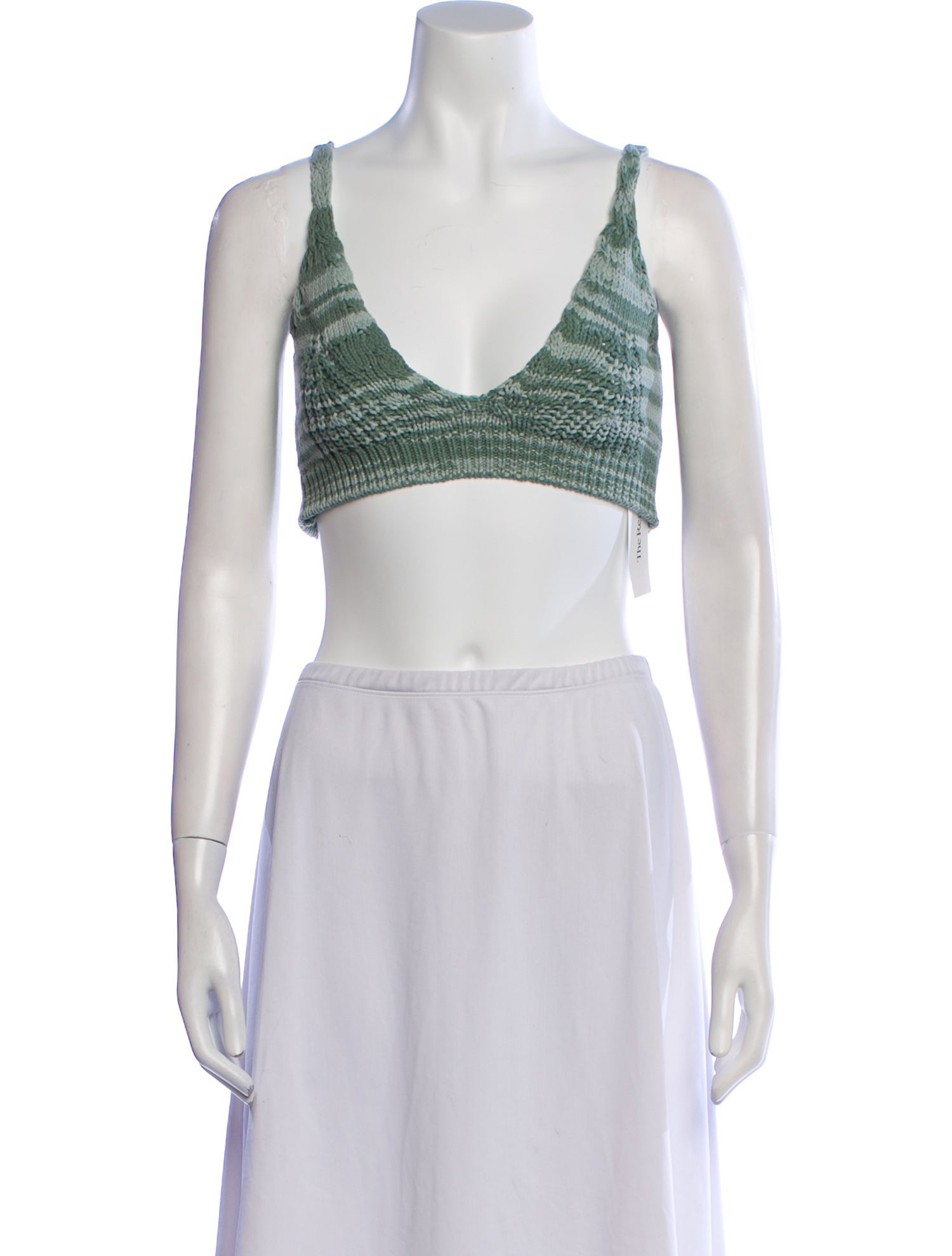 Jonathan Simkhai V-Neck Sleeveless Crop Top