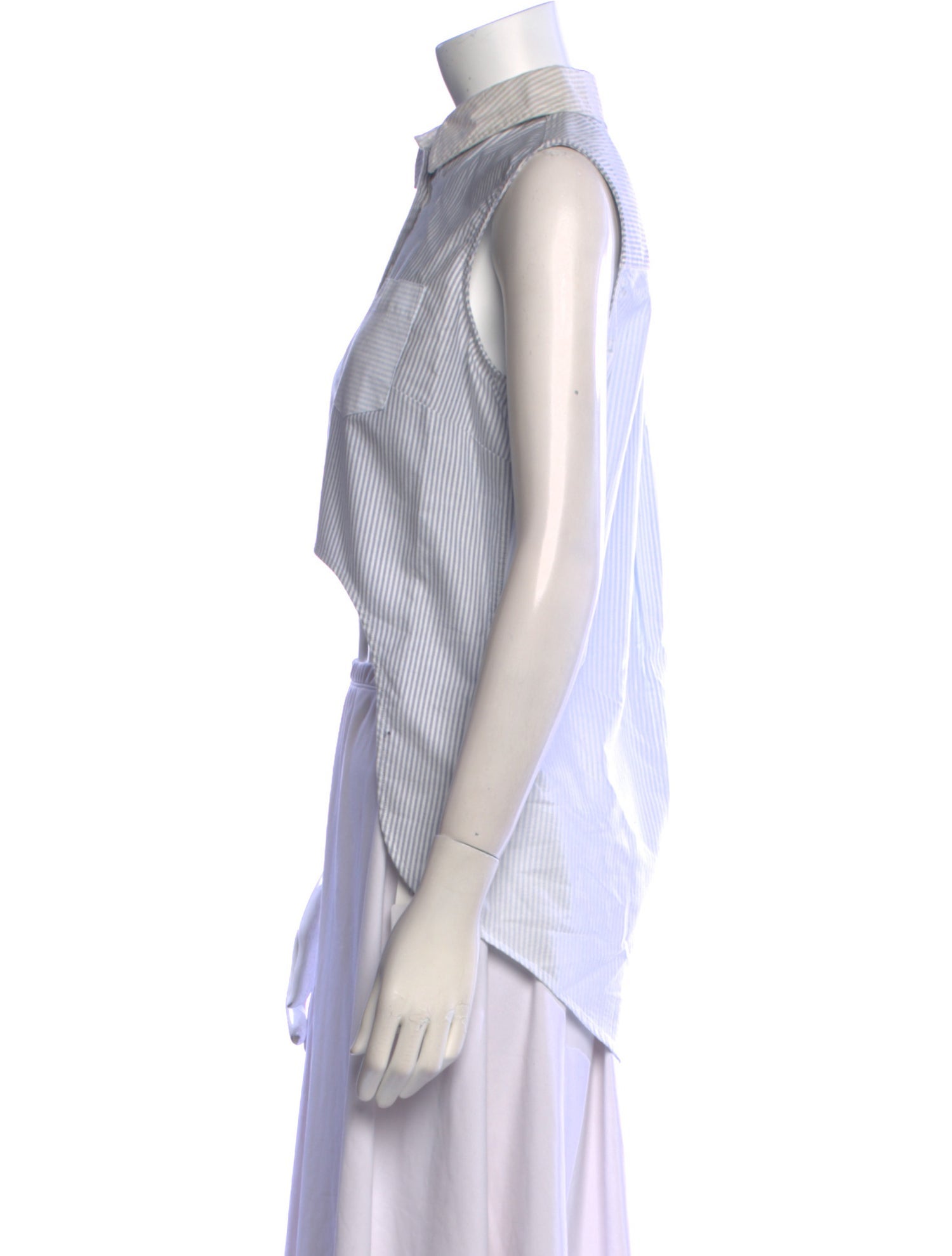 Jonathan Simkhai Striped Sleeveless Crop Top