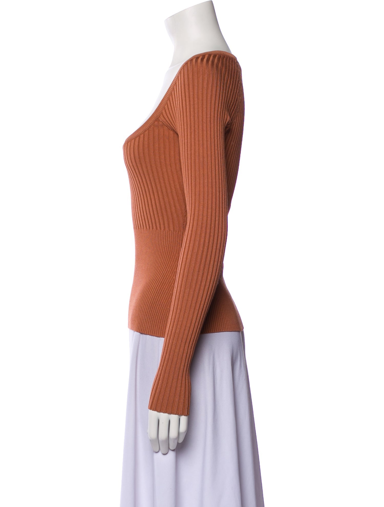 Jonathan Simkhai Scoop Neck Long Sleeve Top