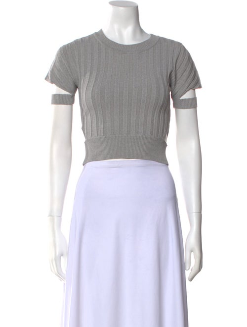 Jonathan Simkhai Crew Neck Short Sleeve Crop Top