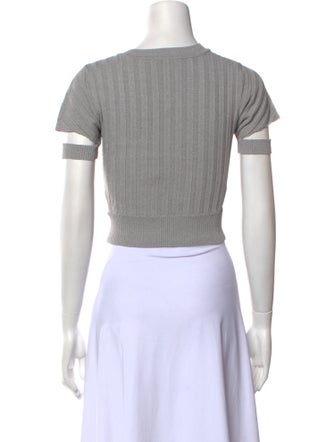 Jonathan Simkhai Crew Neck Short Sleeve Crop Top