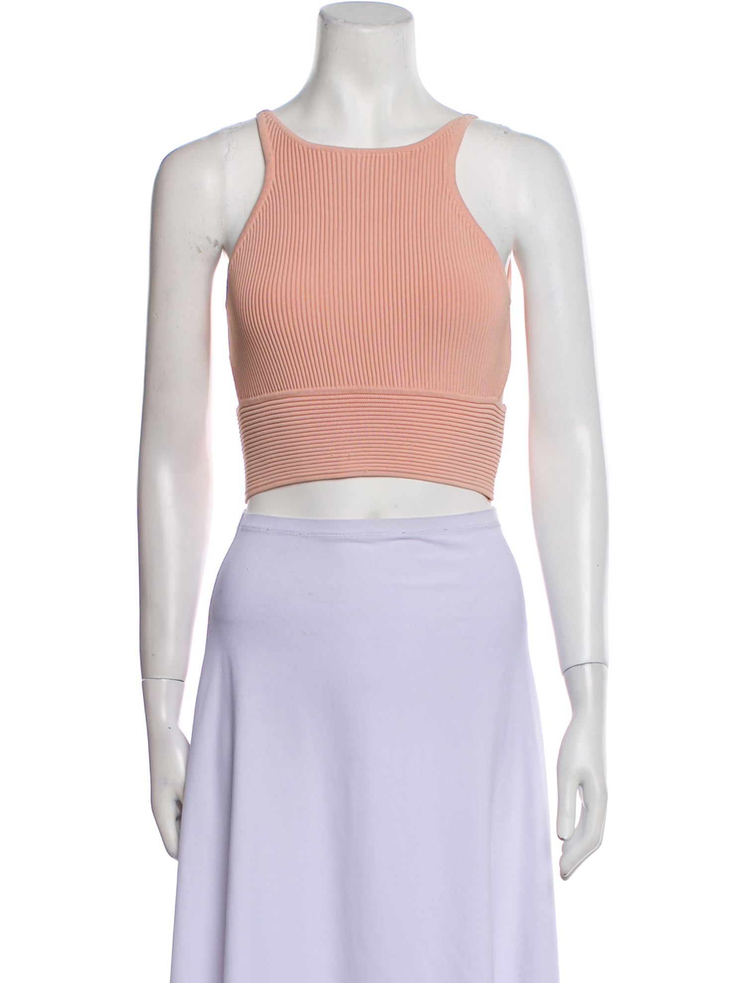 Jonathan Simkhai Striped Scoop Neck Crop Top