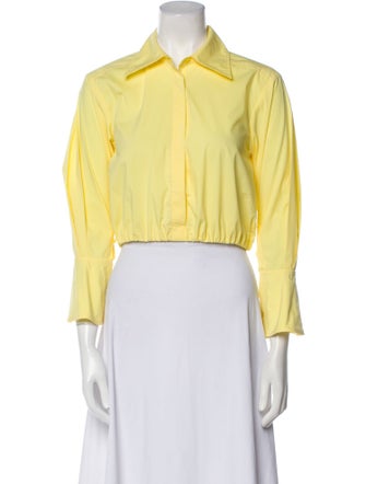 Jonathan Simkhai Three-Quarter Sleeve Crop Top