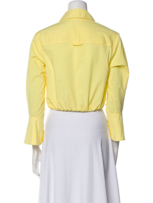 Jonathan Simkhai Three-Quarter Sleeve Crop Top