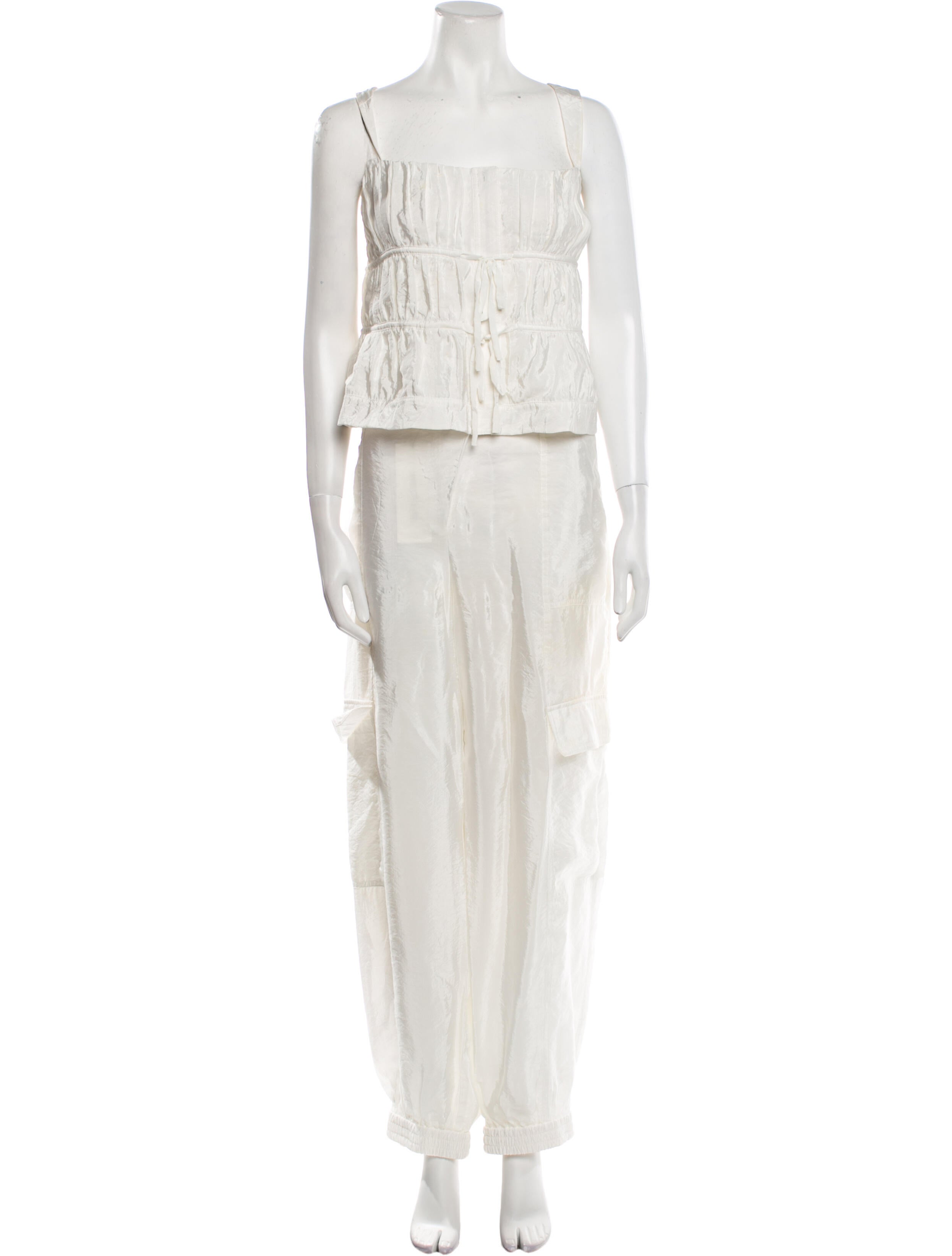 Jonathan Simkhai Pleated Accents Pant Set