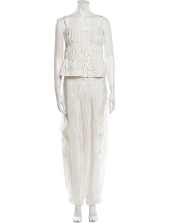 Jonathan Simkhai Pleated Accents Pant Set