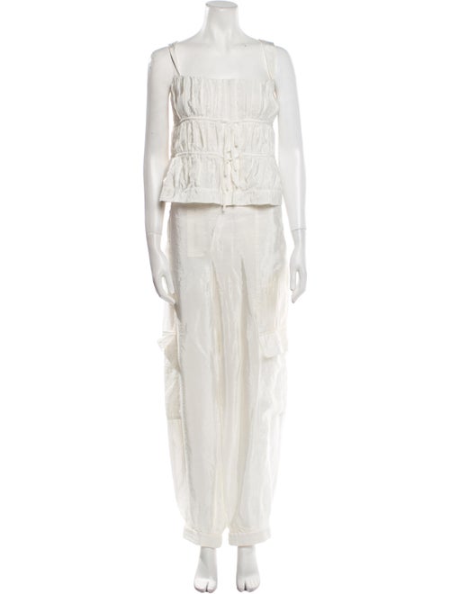 Jonathan Simkhai Pleated Accents Pant Set