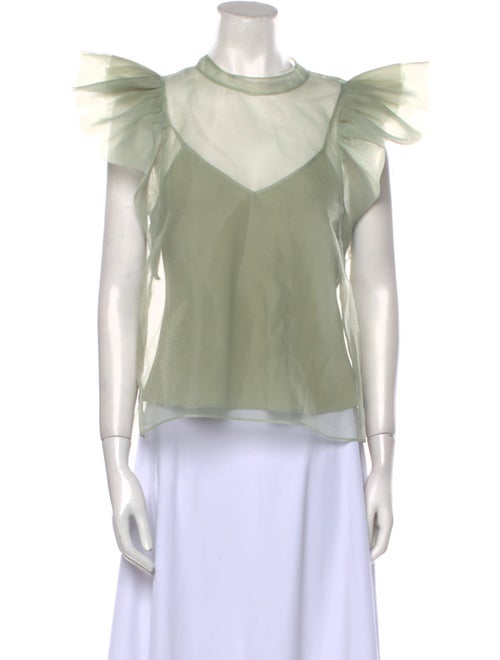 Jonathan Simkhai Crew Neck Short Sleeve Crop Top