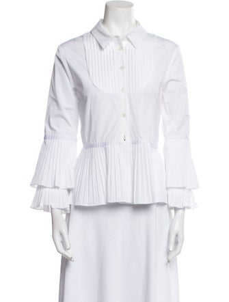 Jonathan Simkhai Long Sleeve Button-Up Top