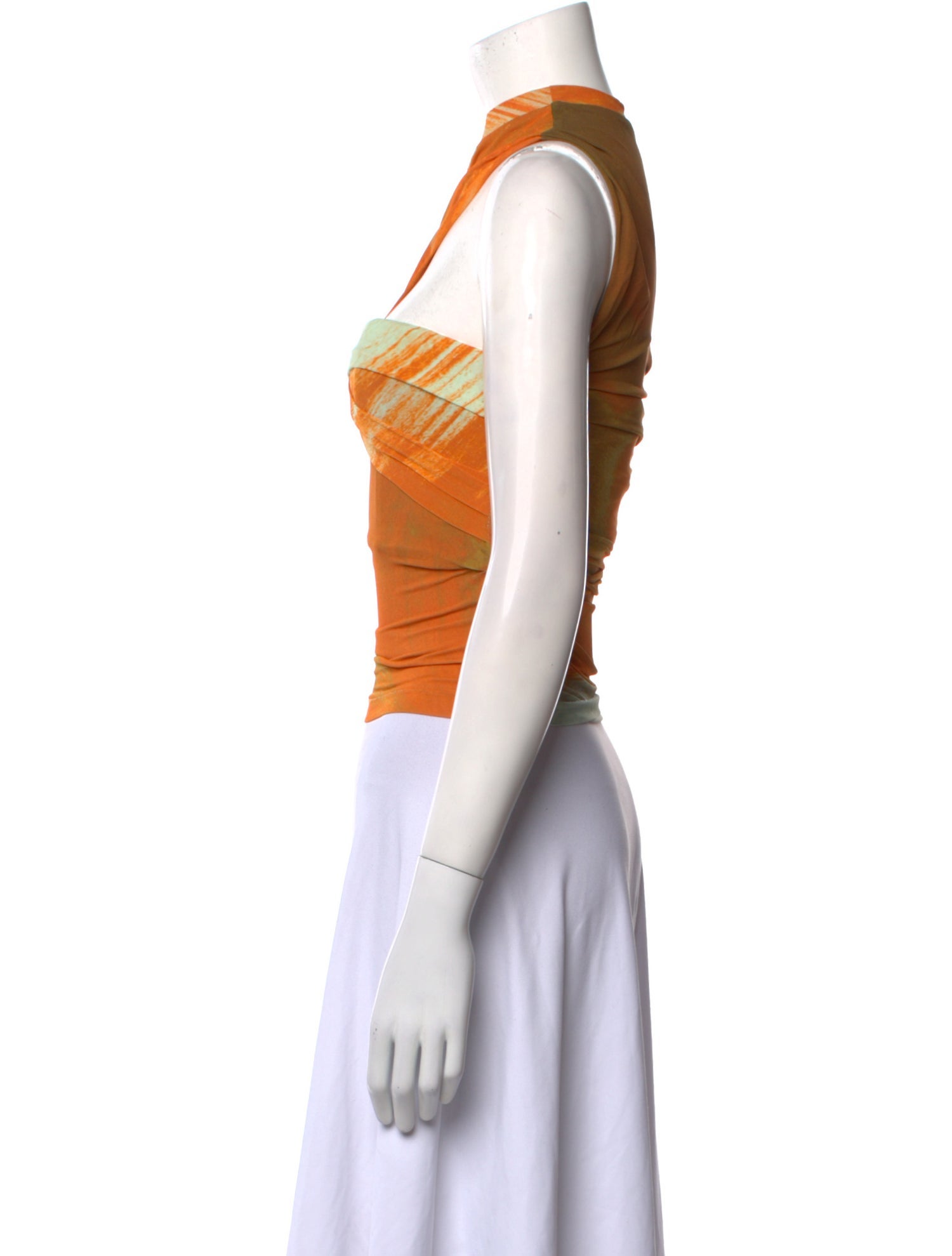 Jonathan Simkhai Printed Mock Neck Crop Top