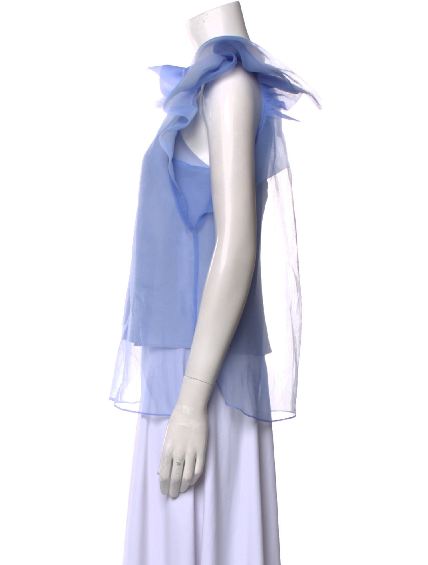 Jonathan Simkhai Mock Neck Short Sleeve Blouse