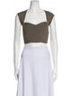 Jonathan Simkhai Square Neckline Sleeveless Crop Top