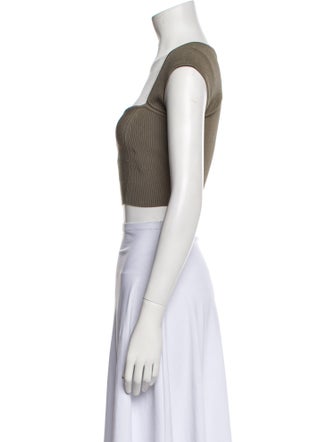 Jonathan Simkhai Square Neckline Sleeveless Crop Top