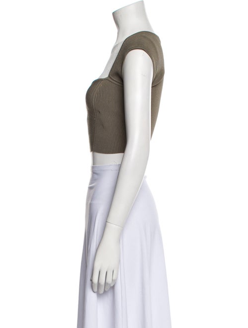 Jonathan Simkhai Square Neckline Sleeveless Crop Top