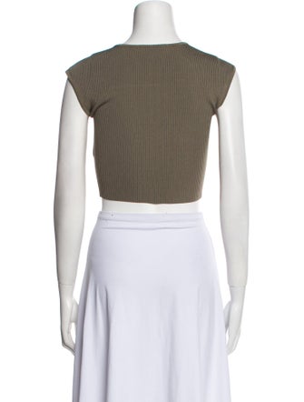 Jonathan Simkhai Square Neckline Sleeveless Crop Top