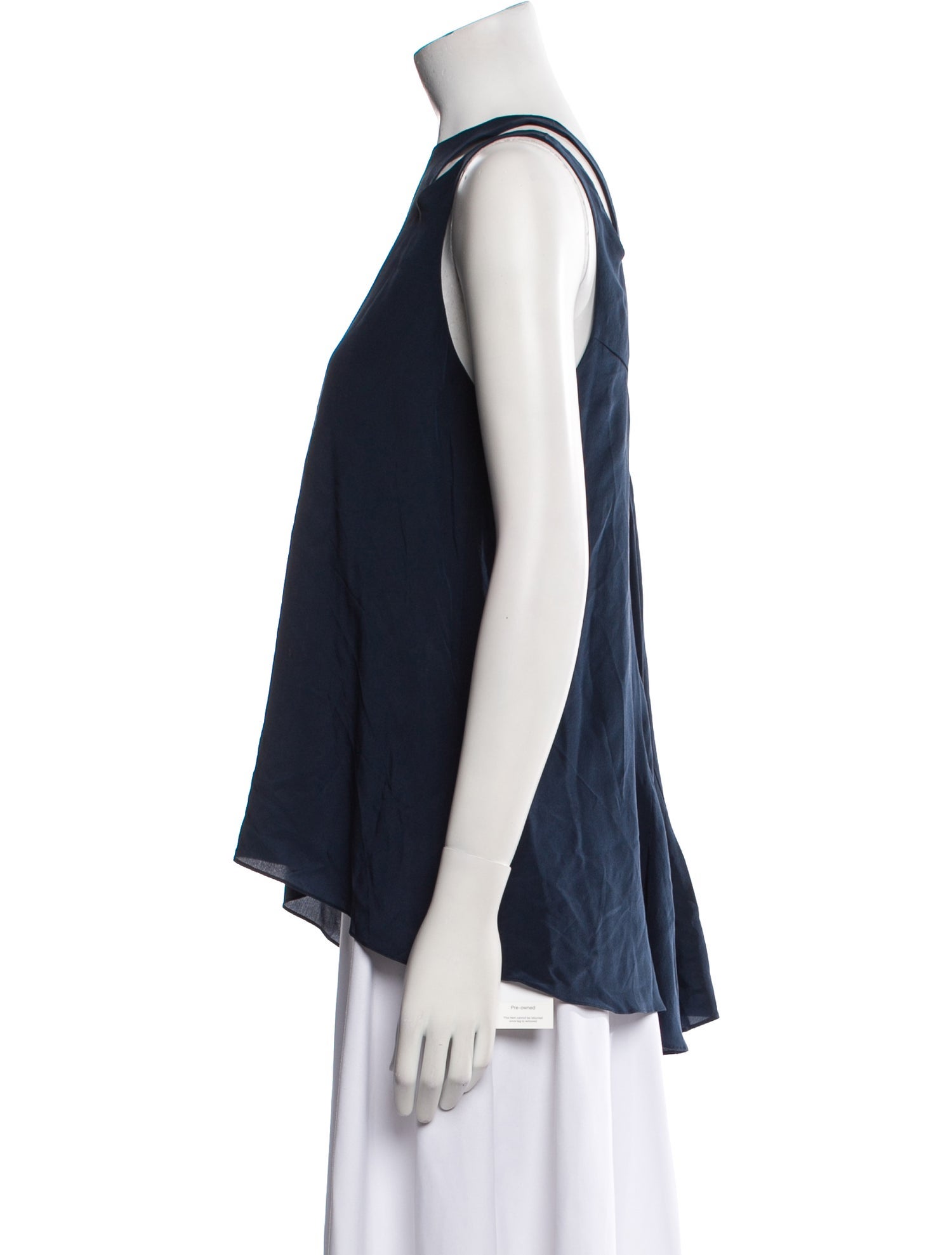 Jonathan Simkhai Silk Bateau Neckline Top