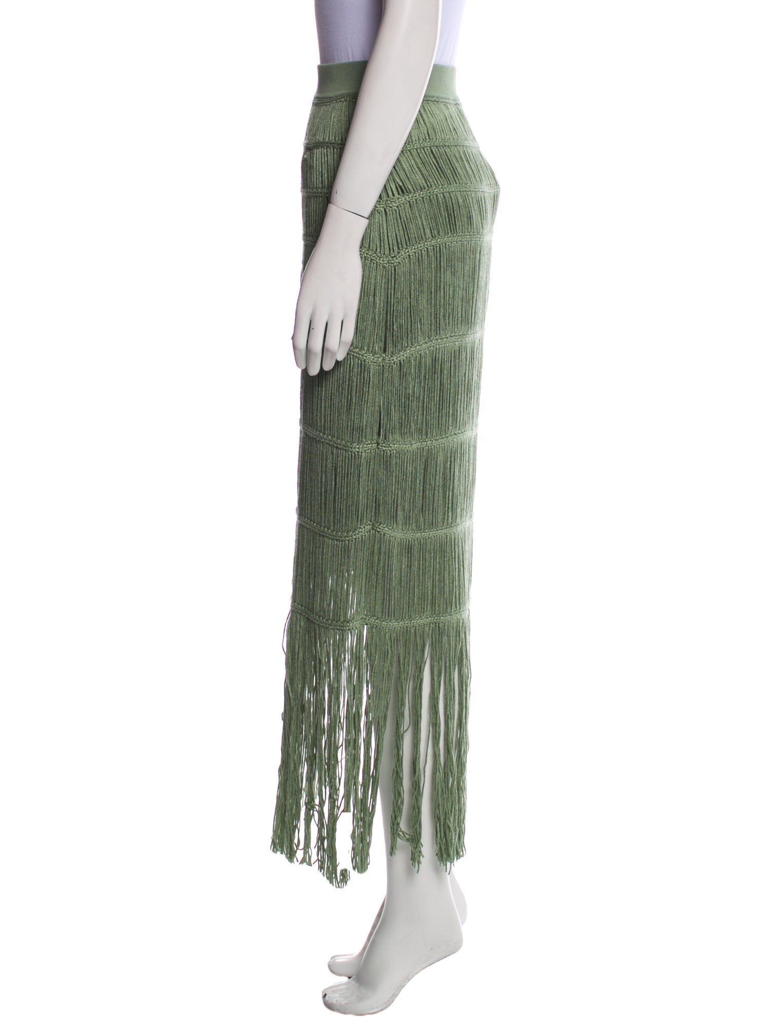 Jonathan Simkhai Fringe Trim Accent Knee-Length Skirt w/ Tags