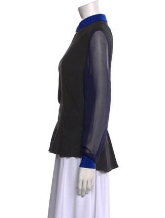 Jonathan Simkhai Silk Long Sleeve Button-Up Top