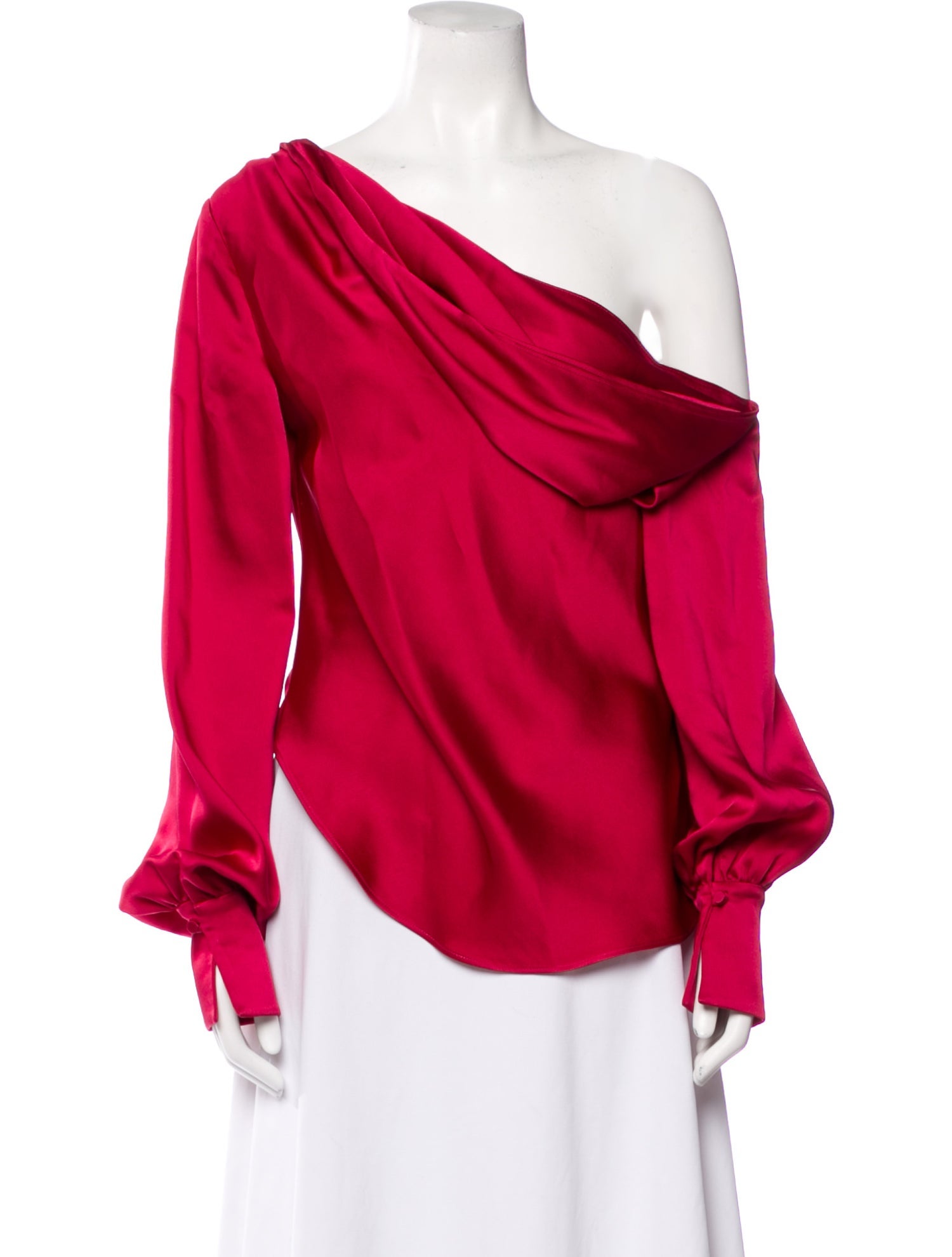 Jonathan Simkhai Asymmetrical Long Sleeve Blouse