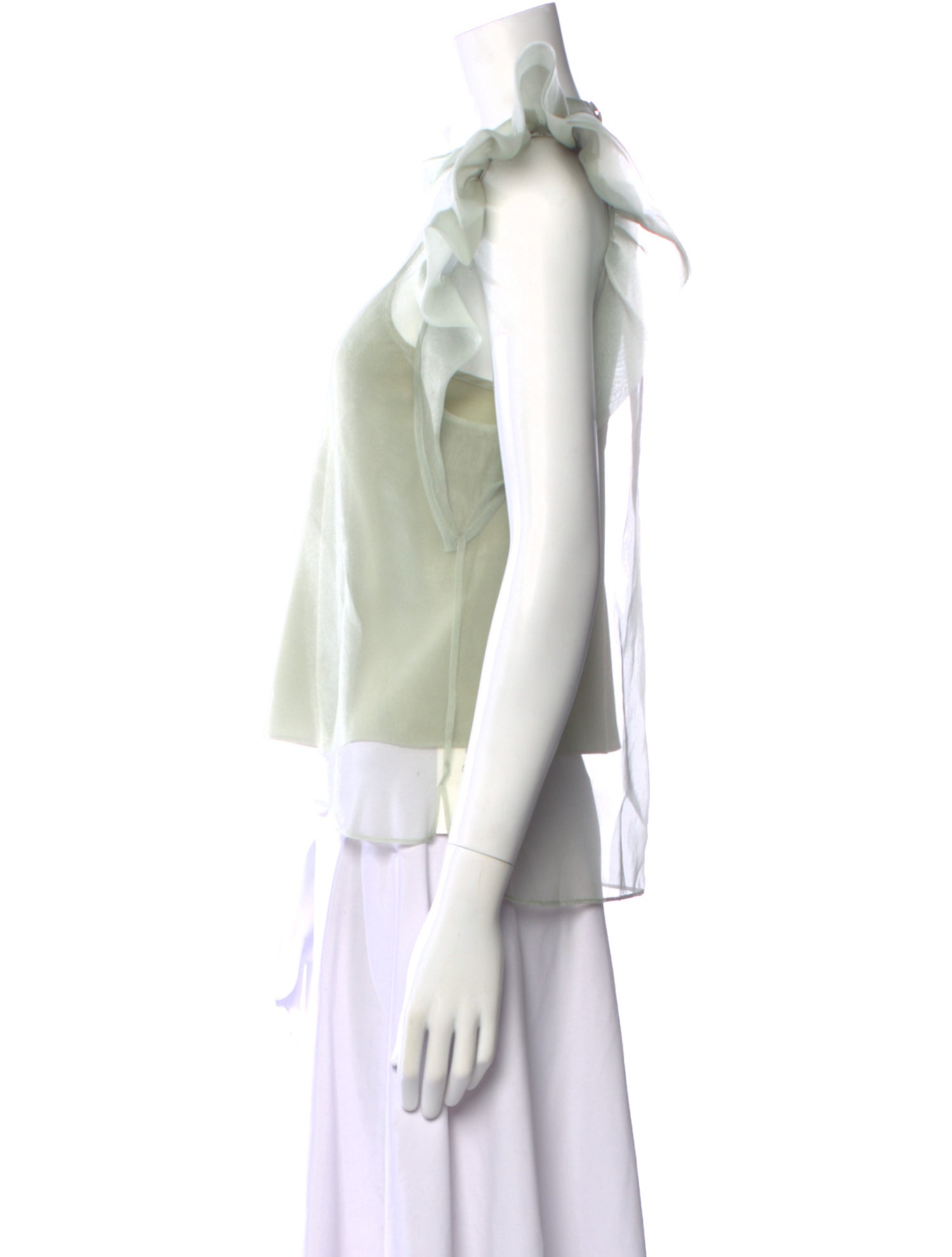 Jonathan Simkhai Cowl Neck Short Sleeve Crop Top