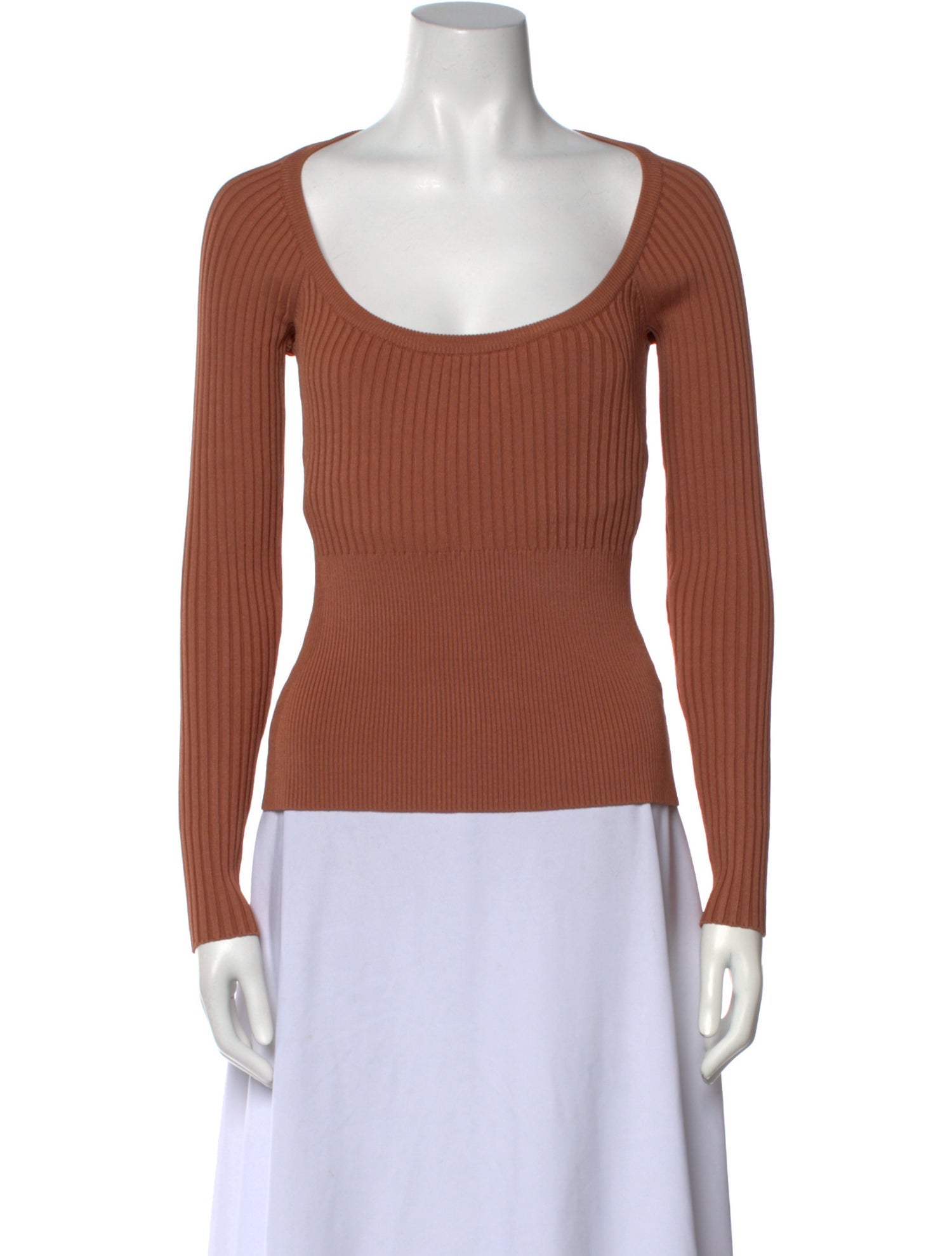 Jonathan Simkhai Scoop Neck Long Sleeve Top