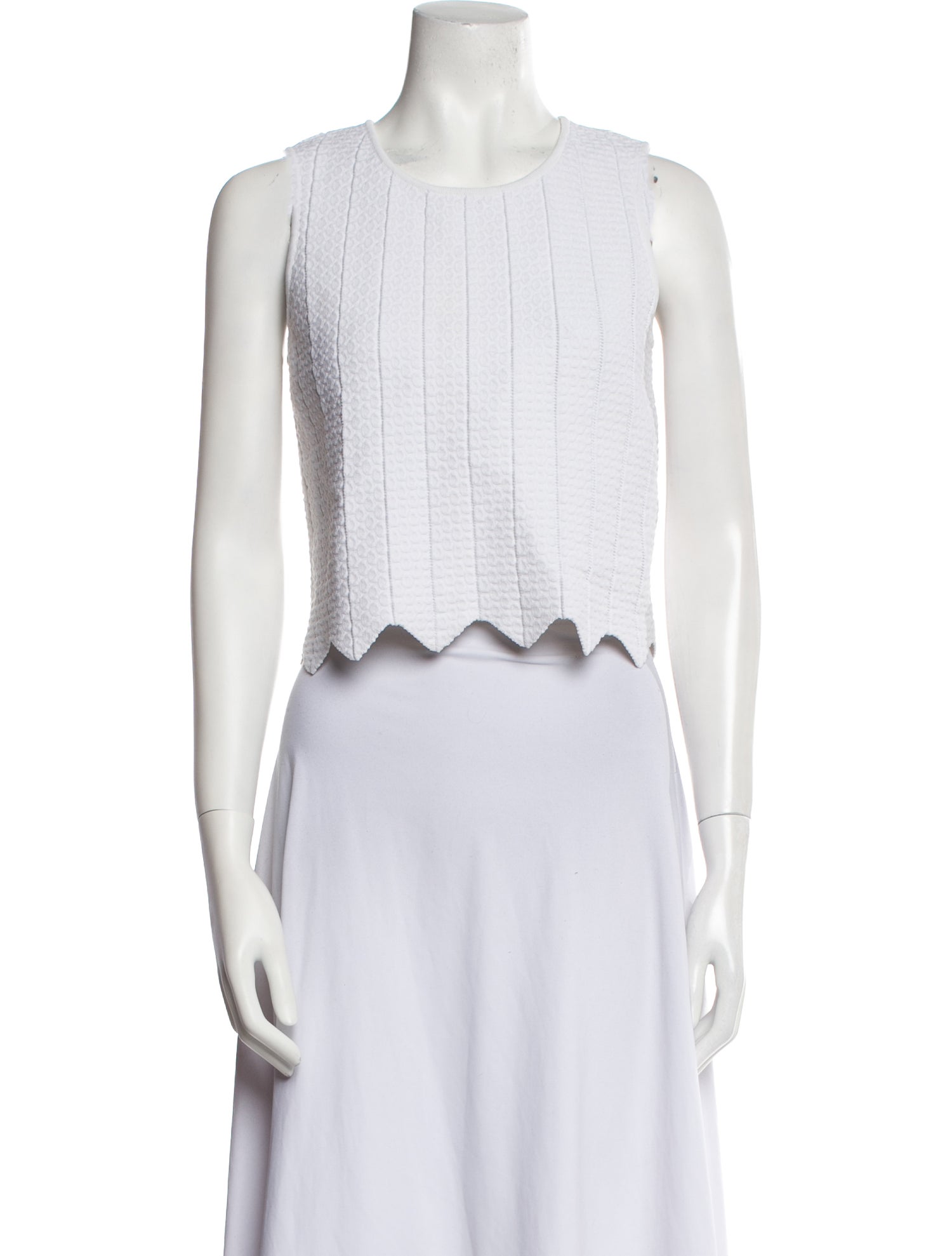 Jonathan Simkhai Nylon Crew Neck Crop Top