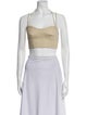 Jonathan Simkhai Linen Square Neckline Crop Top