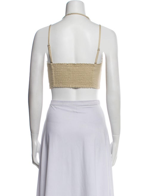 Jonathan Simkhai Linen Square Neckline Crop Top