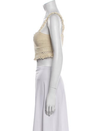 Jonathan Simkhai V-Neck Sleeveless Crop Top