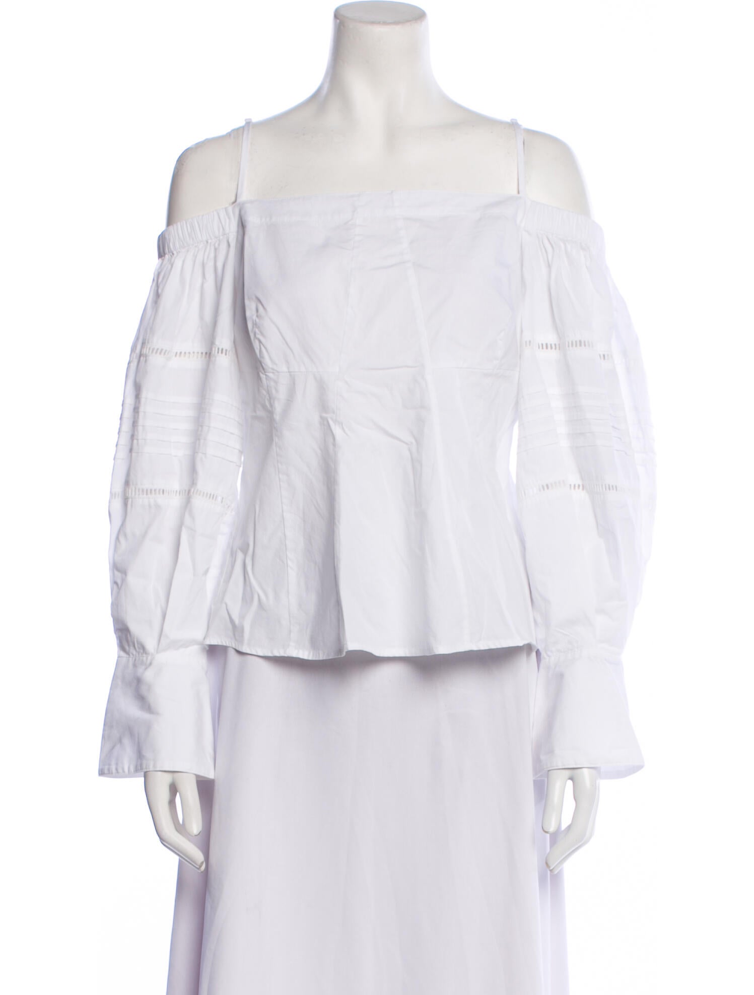 Jonathan Simkhai Off-The-Shoulder Long Sleeve Blouse