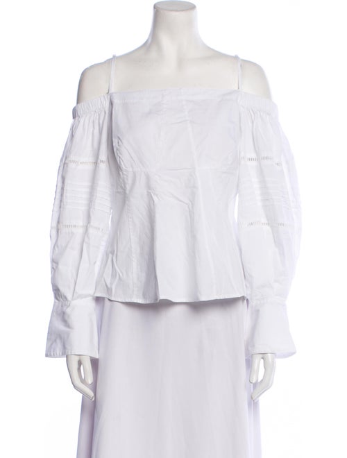 Jonathan Simkhai Off-The-Shoulder Long Sleeve Blouse