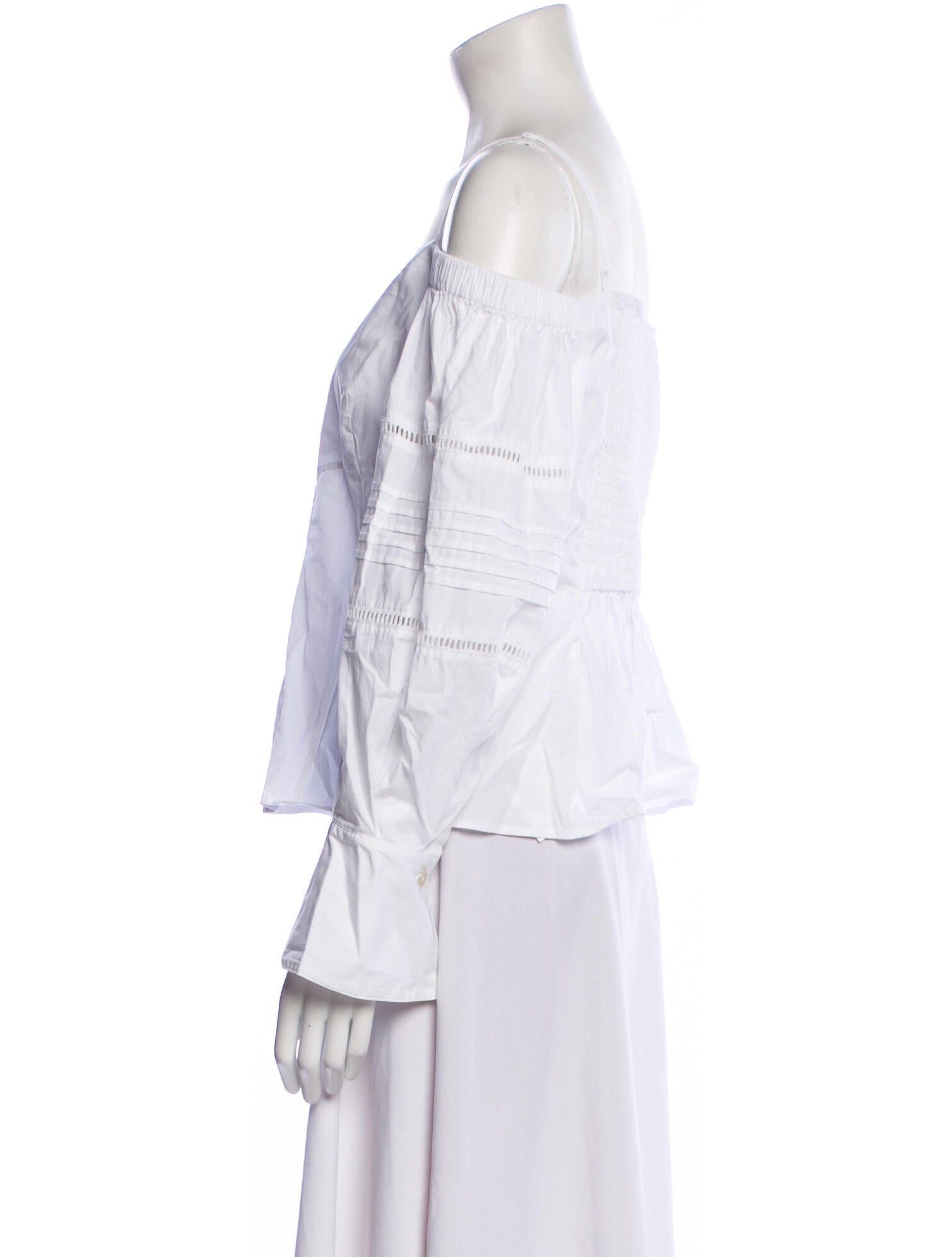 Jonathan Simkhai Off-The-Shoulder Long Sleeve Blouse