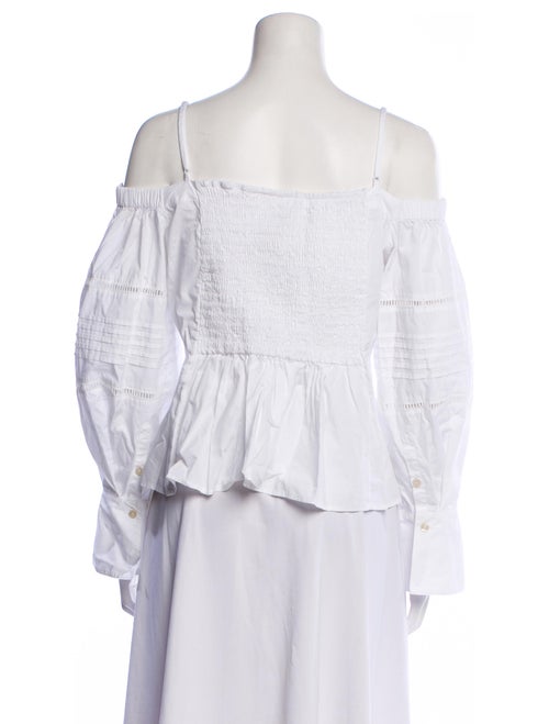 Jonathan Simkhai Off-The-Shoulder Long Sleeve Blouse