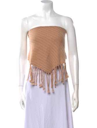 Jonathan Simkhai Cashmere Strapless Crop Top