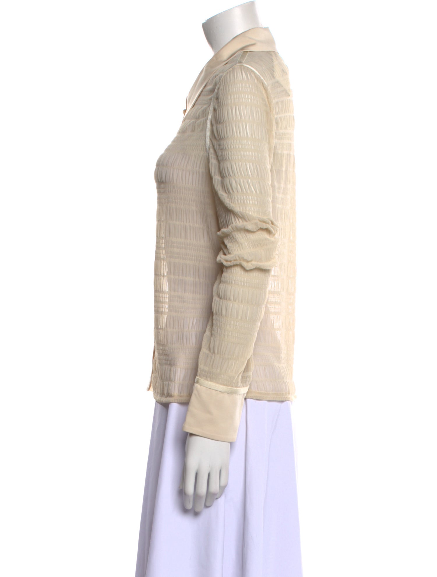 Jonathan Simkhai Long Sleeve Button-Up Top