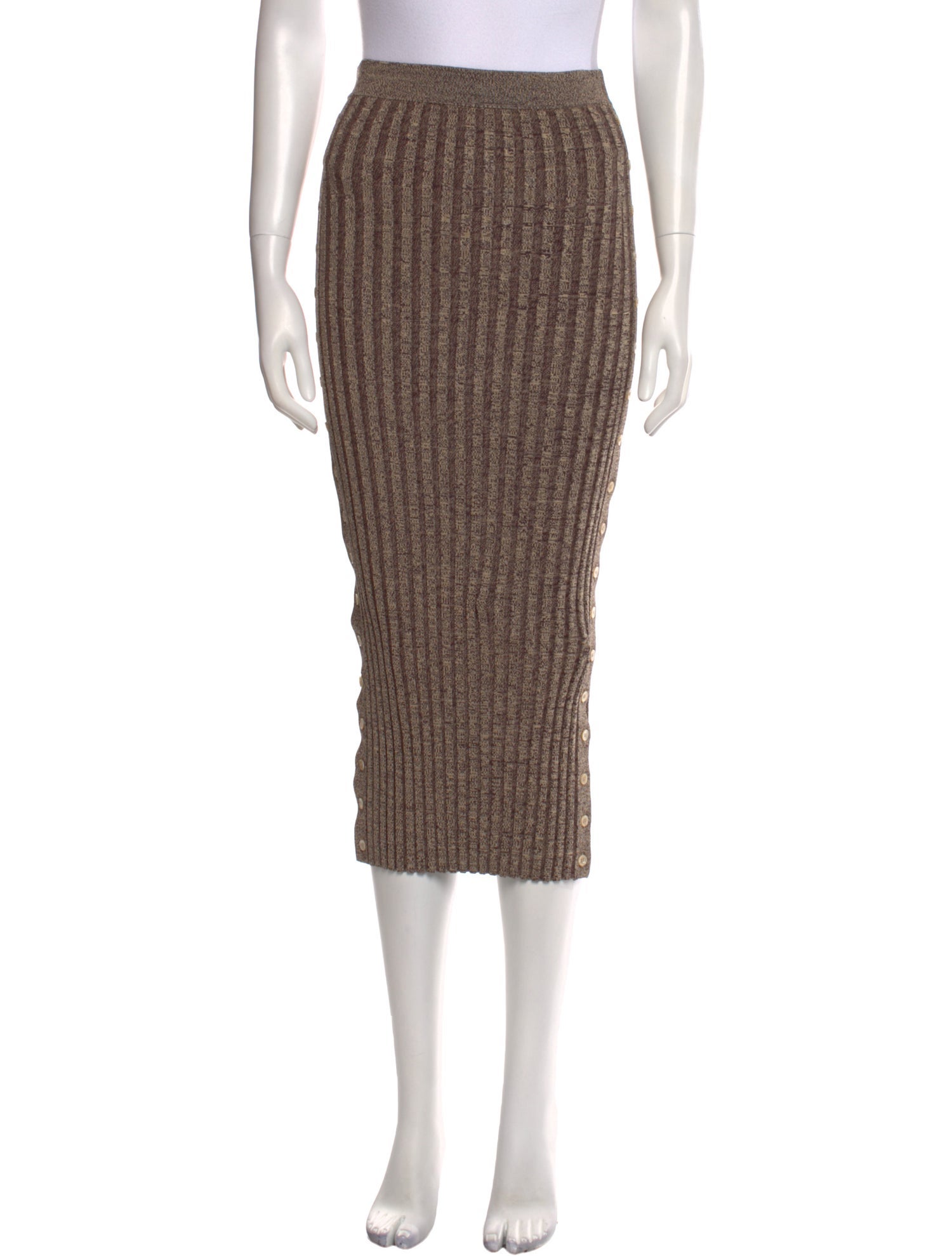 Jonathan Simkhai Pleated Accents Midi Length Skirt w/ Tags