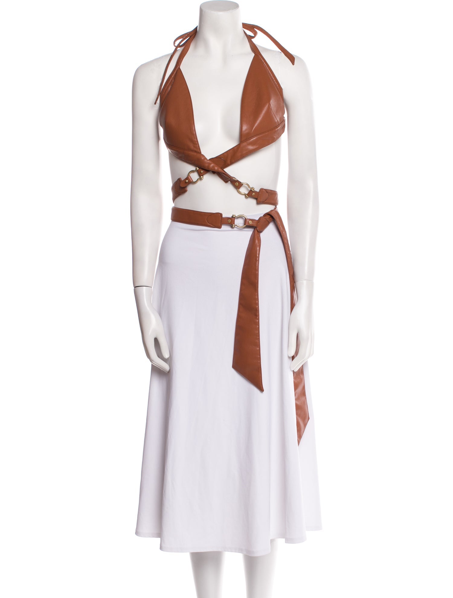 Jonathan Simkhai Halterneck Sleeveless Crop Top