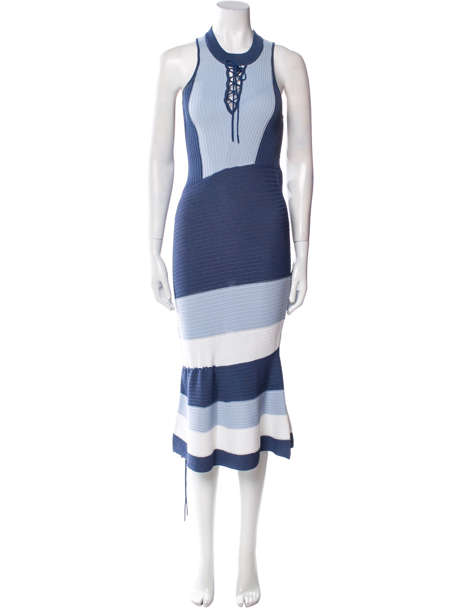 Jonathan Simkhai Striped Midi Length Dress