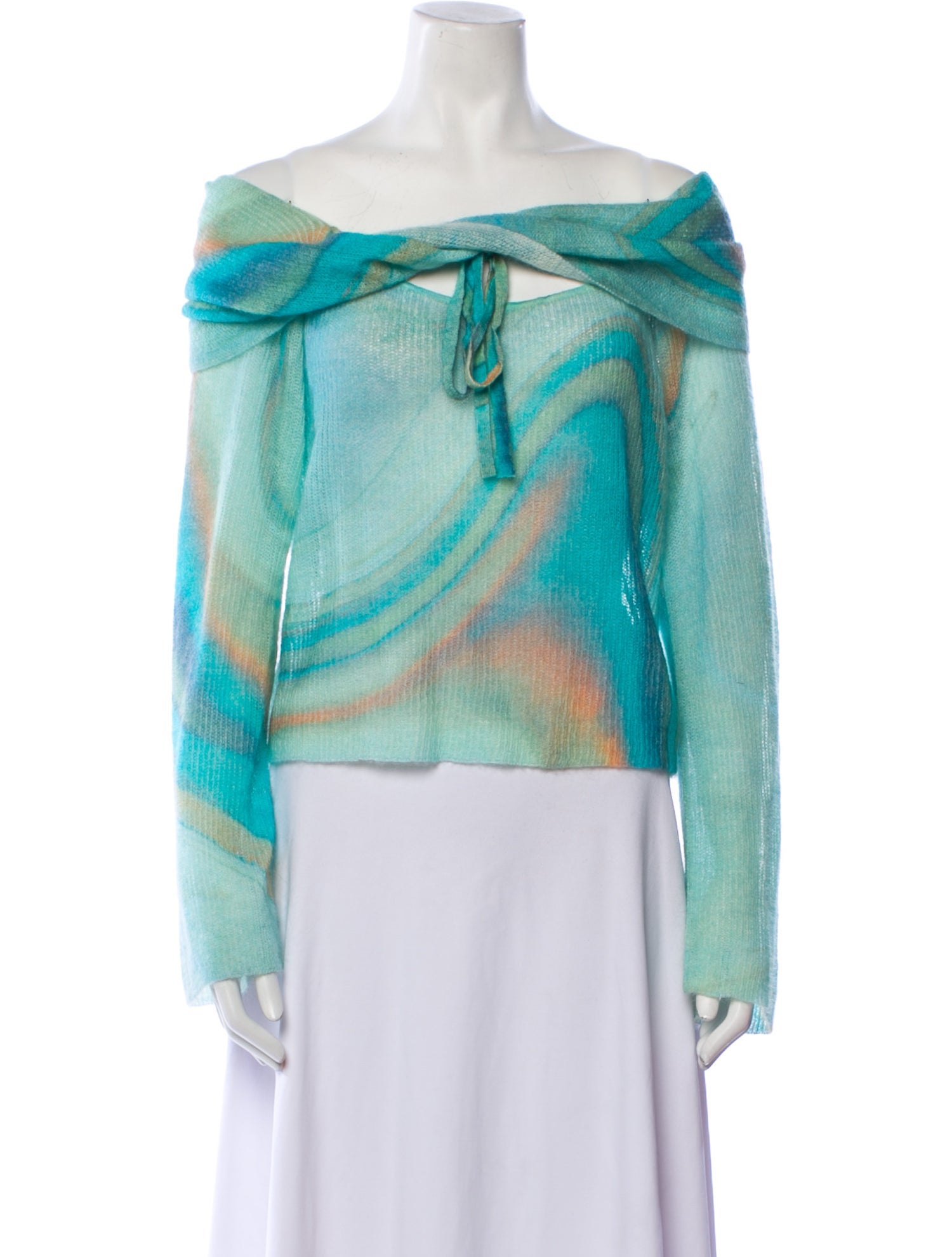 Jonathan Simkhai Printed Cowl Neck Sweater