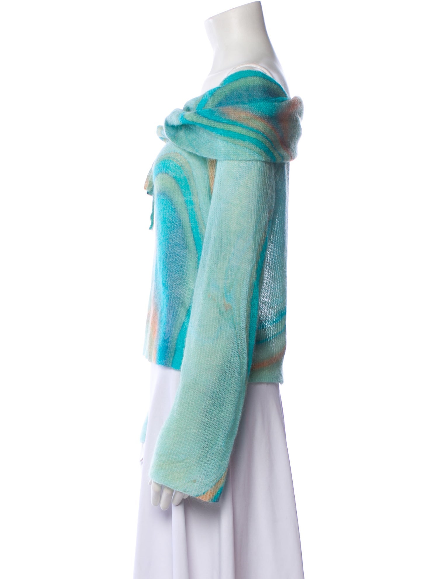 Jonathan Simkhai Printed Cowl Neck Sweater