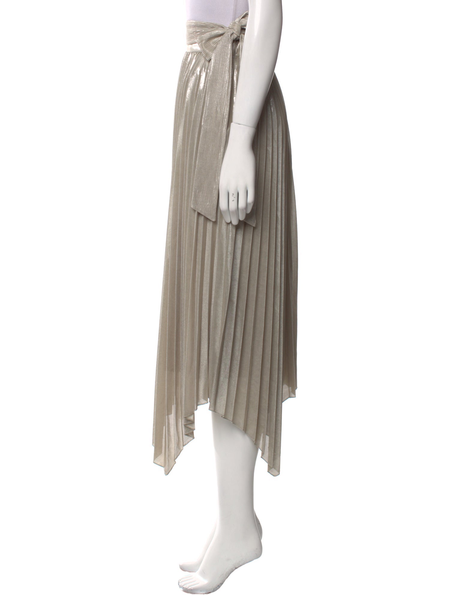 Jonathan Simkhai Pleated Accents Midi Length Skirt