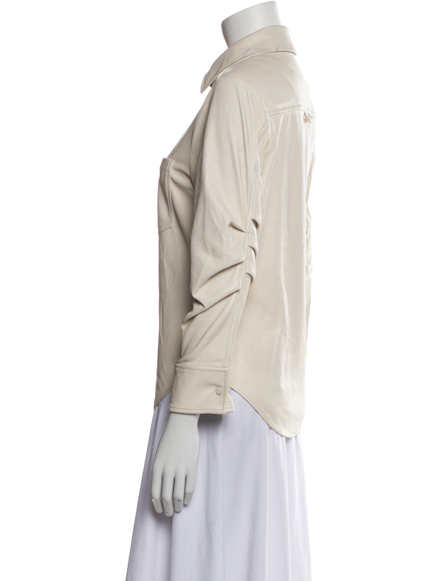 Jonathan Simkhai Three-Quarter Sleeve Button-Up Top