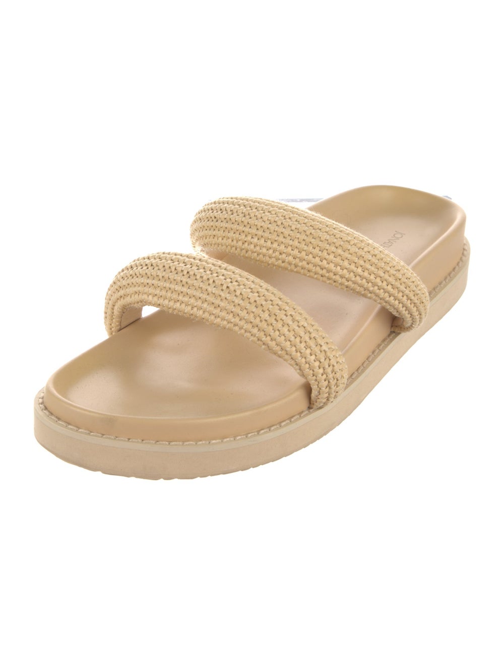Jonathan Simkhai Straw Slides Neutrals - image 2