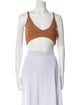 Jonathan Simkhai V-Neck Sleeveless Crop Top