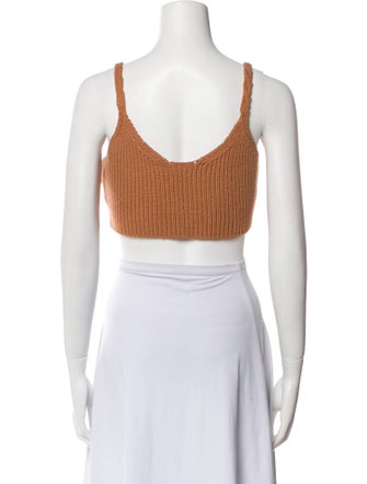 Jonathan Simkhai V-Neck Sleeveless Crop Top
